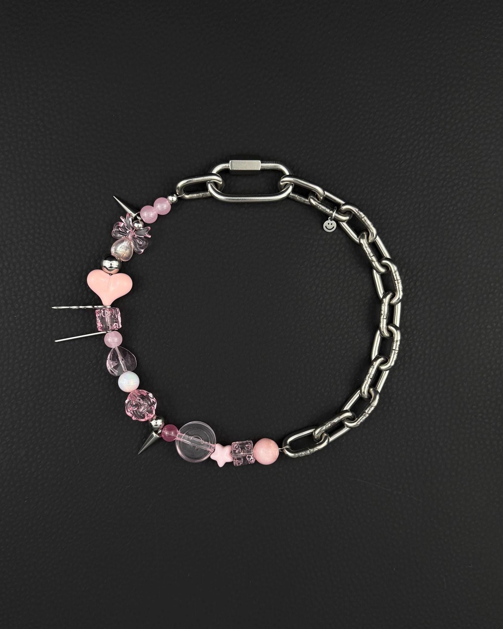 KAWAII | Handmade Stainless Steel Necklace | Industrial Rave Jewellery