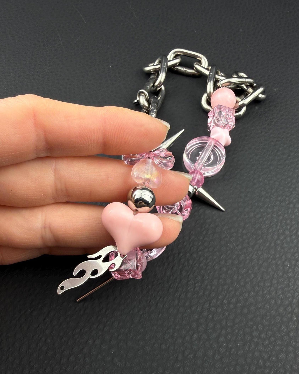 KAWAII | Handmade Stainless Steel Necklace | Industrial Rave Jewellery