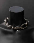 FAT 6mm Chain Choker | Stainless Steel Chunky Necklace | Industrial Techno Rave Jewelry