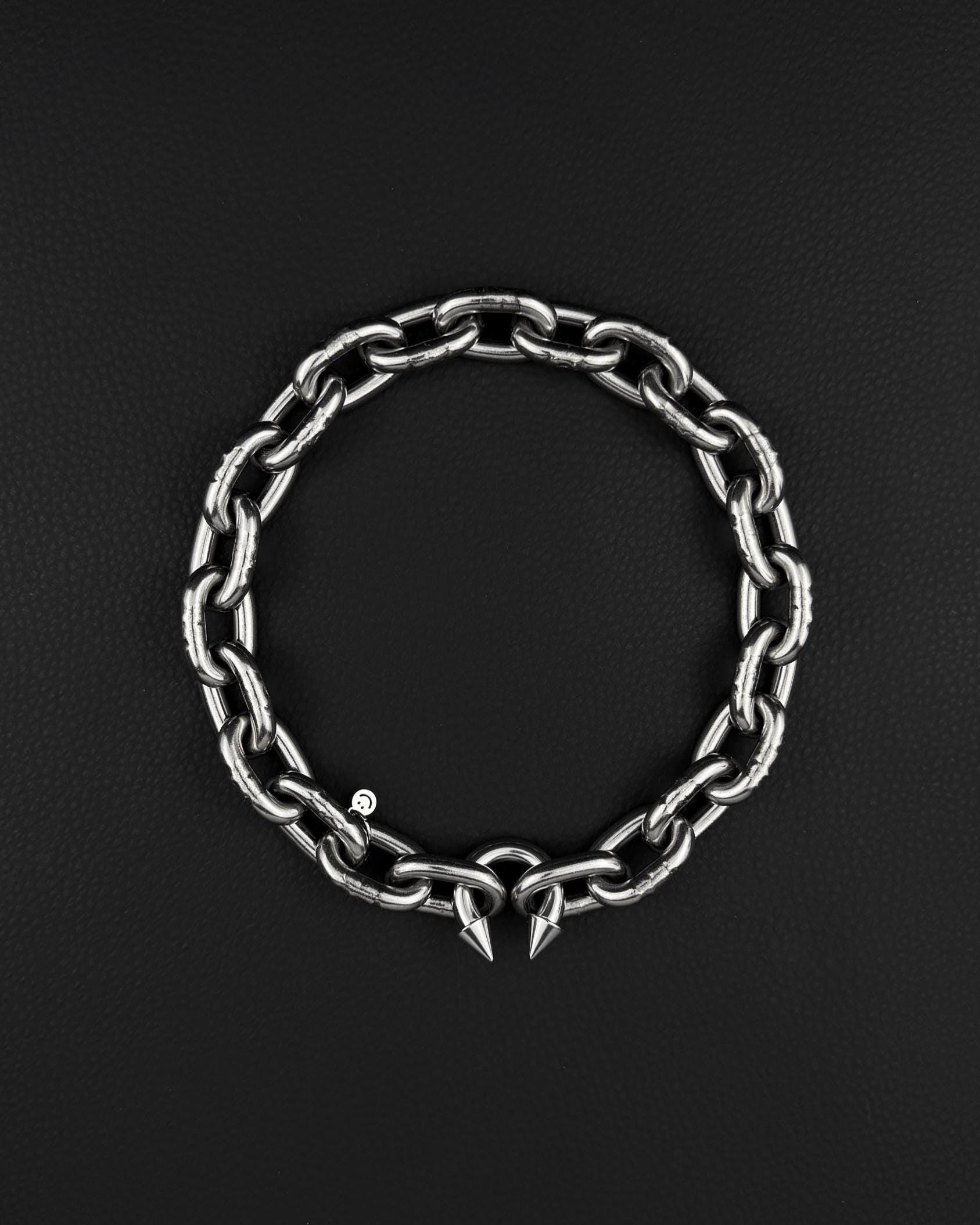 FANG (6mm) | Handmade Stainless Steel Necklace | Industrial Rave Jewellery