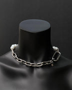 50/50 | Handmade Stainless Steel Necklace | Industrial Rave Jewellery