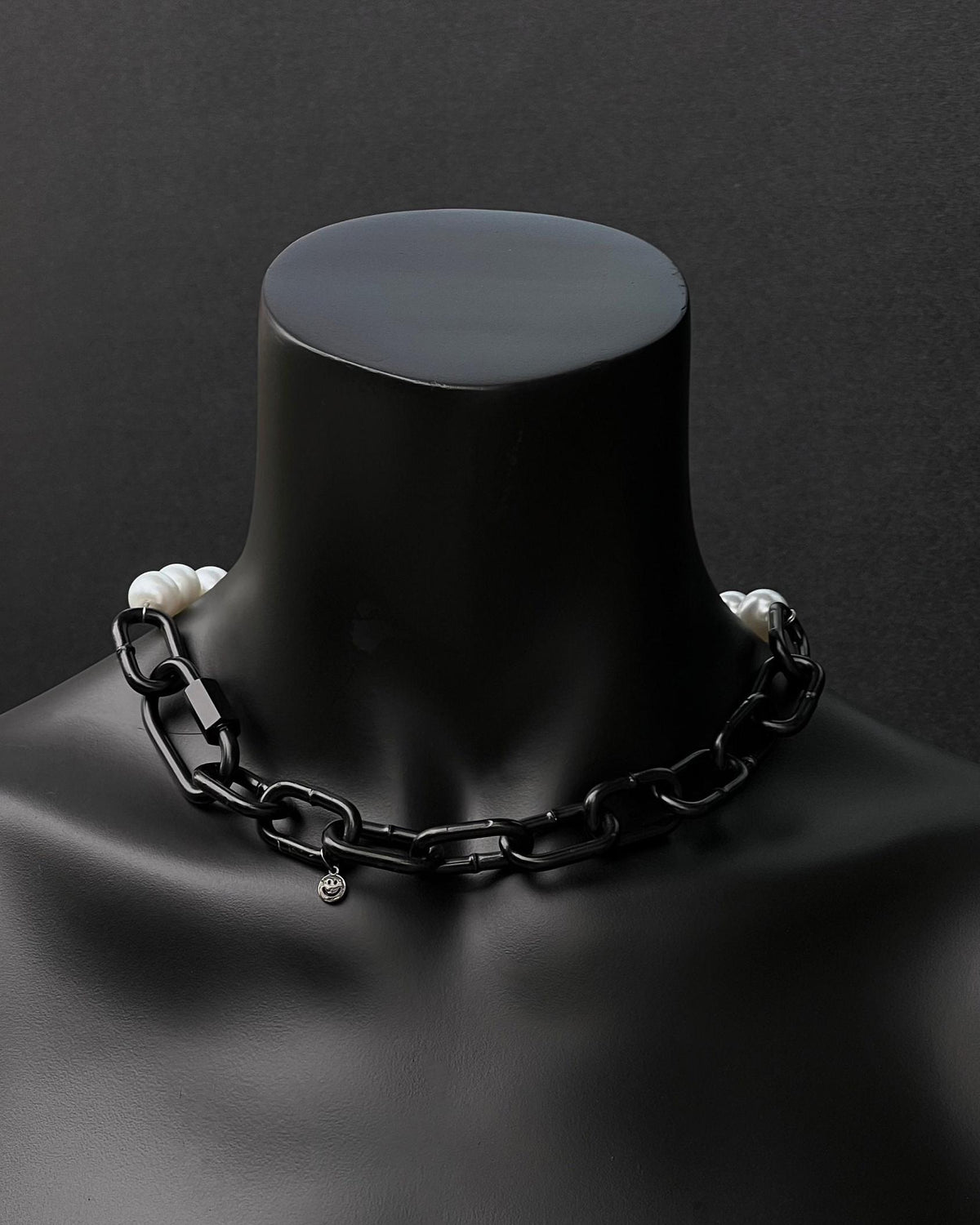 NON BINARY | Glass Beads Necklace | Handmade Steel Chain | Techno Rave Jewellery