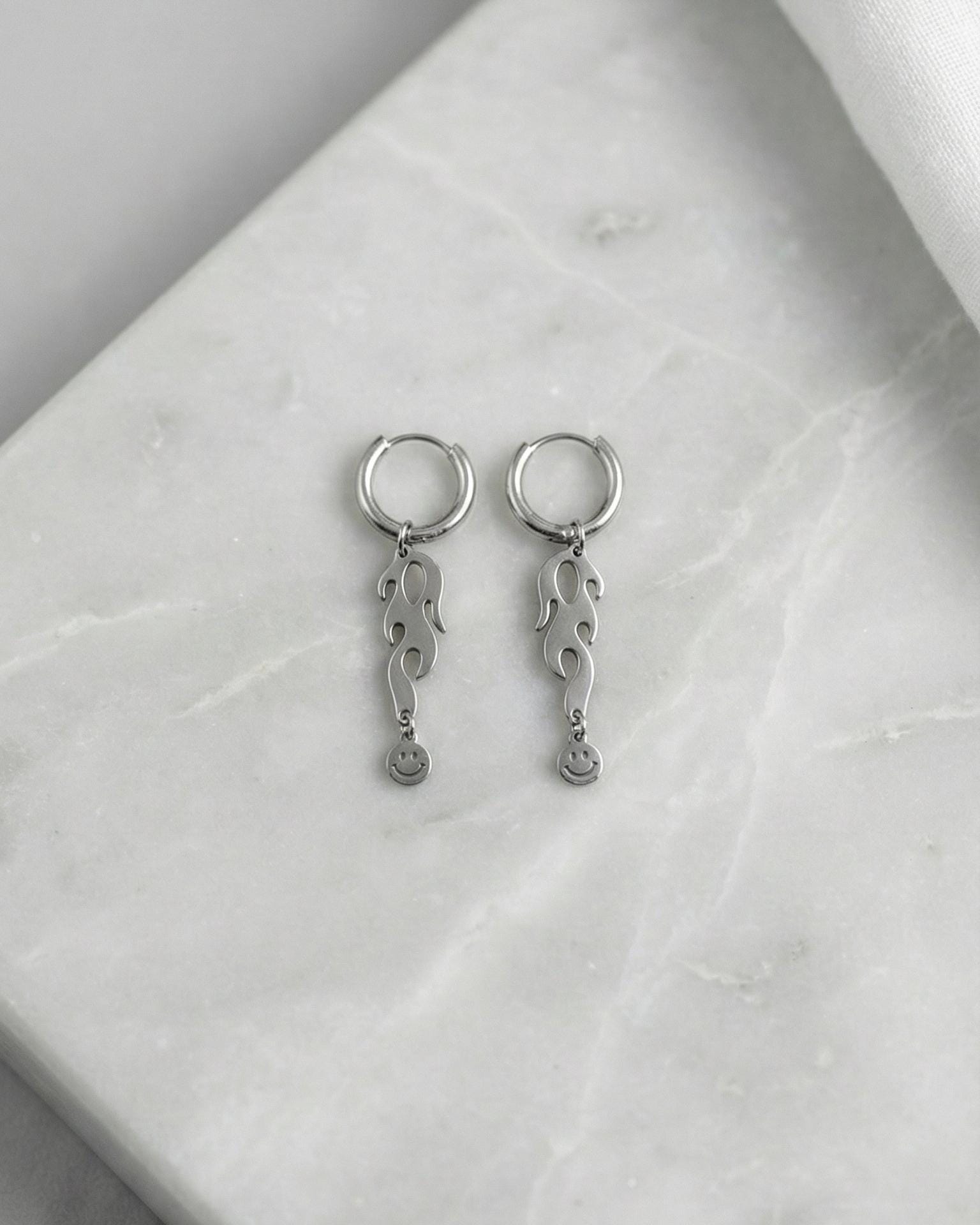 FLAME | Stainless Steel Earring | Industrial Rave Jewellery