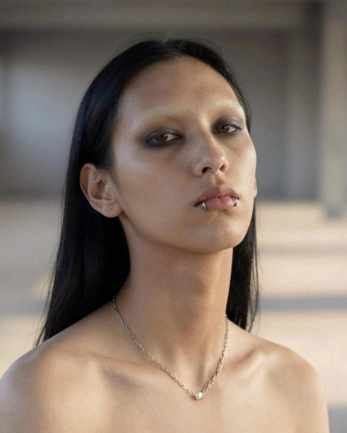 PEARLCORE II | Handmade Pearl & Stainless Steel Necklace | Industrial Rave Jewellery