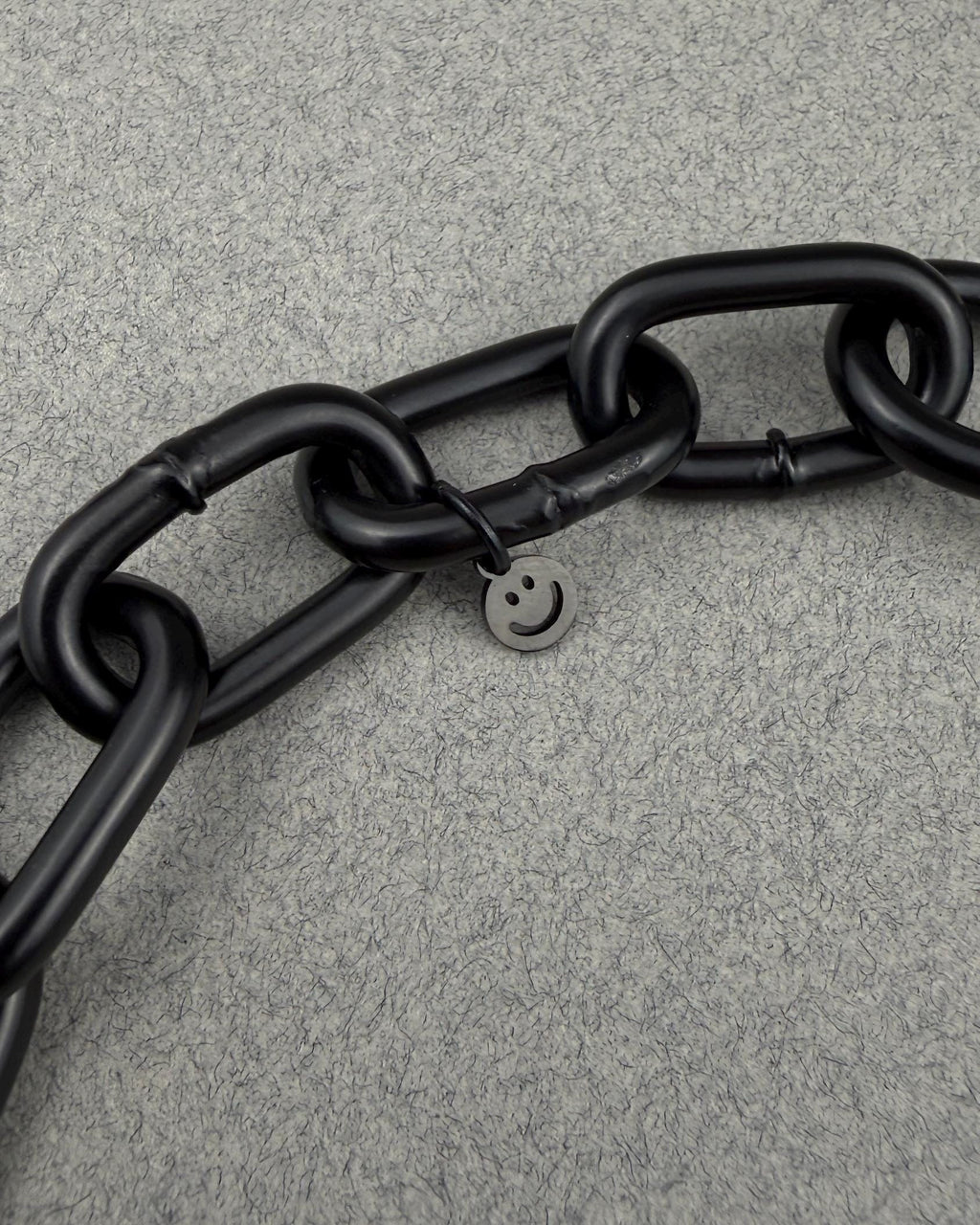 MONOCHROMATIC | Black glass beads Necklace | Black Steel Chain | Handmade Techno Rave Jewellery