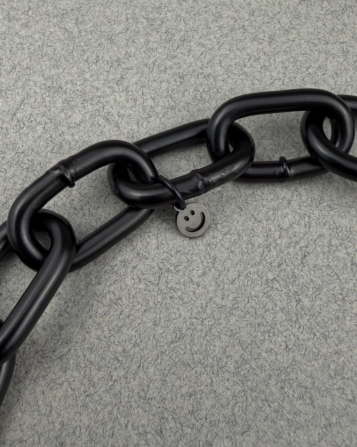 MONOCHROMATIC | Black glass beads Necklace | Black Steel Chain | Handmade Techno Rave Jewellery