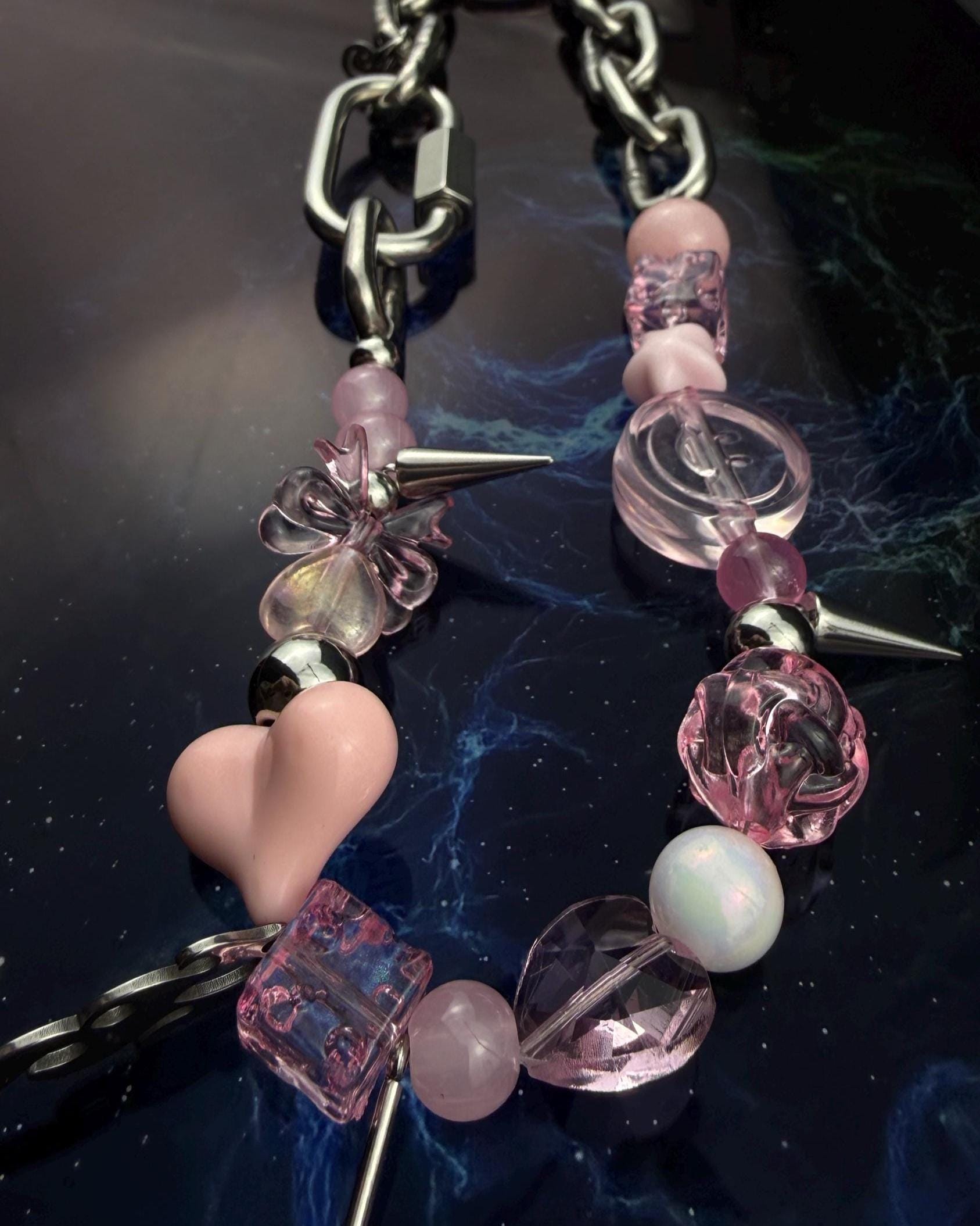 KAWAII | Handmade Stainless Steel Necklace | Industrial Rave Jewellery