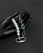 50/50 | Handmade Stainless Steel Necklace | Industrial Rave Jewellery