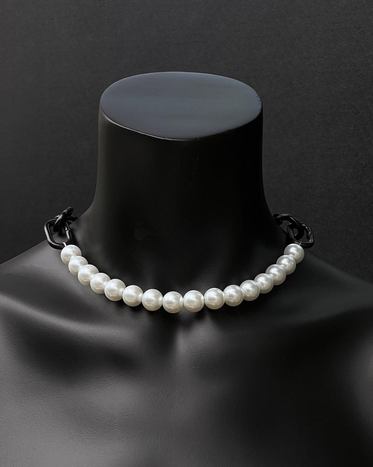 NON BINARY | Glass Beads Necklace | Handmade Steel Chain | Techno Rave Jewellery