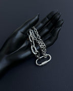 MARTINGALE Silver Chain Choker | Stainless Steel Techno Necklace | Industrial Rave Jewelry