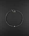 LJÓSBRUNNUR II | Handmade Lava Stone & Pearl Necklace | Dark Minimal Jewelry