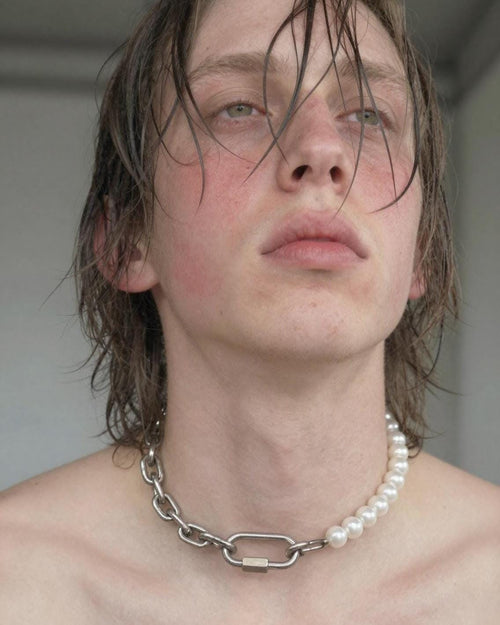 50/50 | Handmade Stainless Steel Necklace | Industrial Rave Jewellery