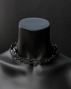 MARTINGALE Black Chain Choker | Steel Techno Necklace | Industrial Rave Jewelry