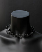 MARTINGALE Black Chain Choker | Steel Techno Necklace | Industrial Rave Jewelry