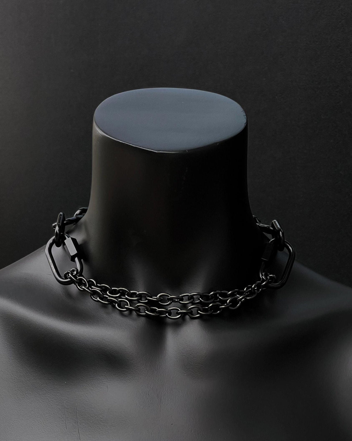 MARTINGALE Black Chain Choker | Steel Techno Necklace | Industrial Rave Jewelry