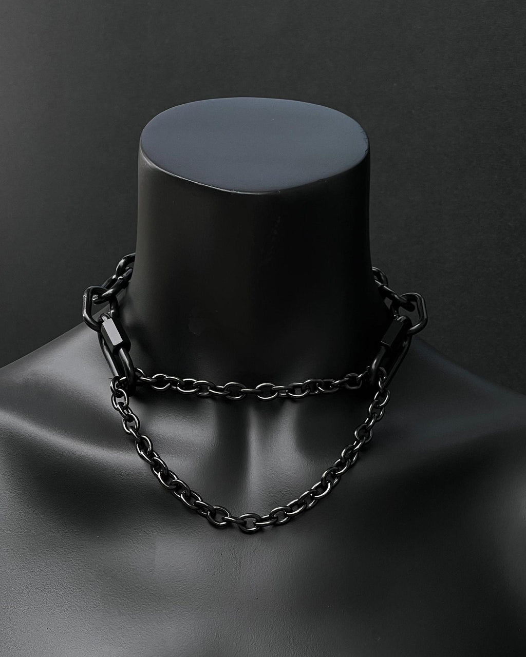 MARTINGALE Black Chain Choker | Steel Techno Necklace | Industrial Rave Jewelry
