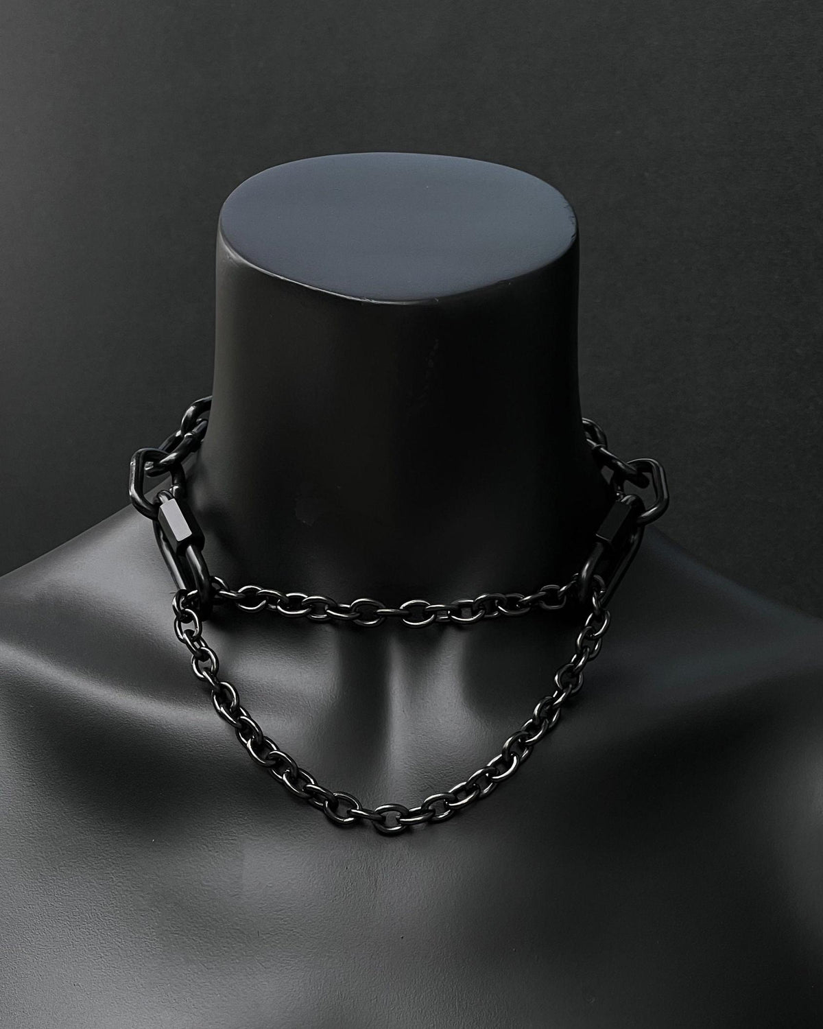 MARTINGALE Black Chain Choker | Steel Techno Necklace | Industrial Rave Jewelry