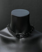 MARTINGALE Black Chain Choker | Steel Techno Necklace | Industrial Rave Jewelry