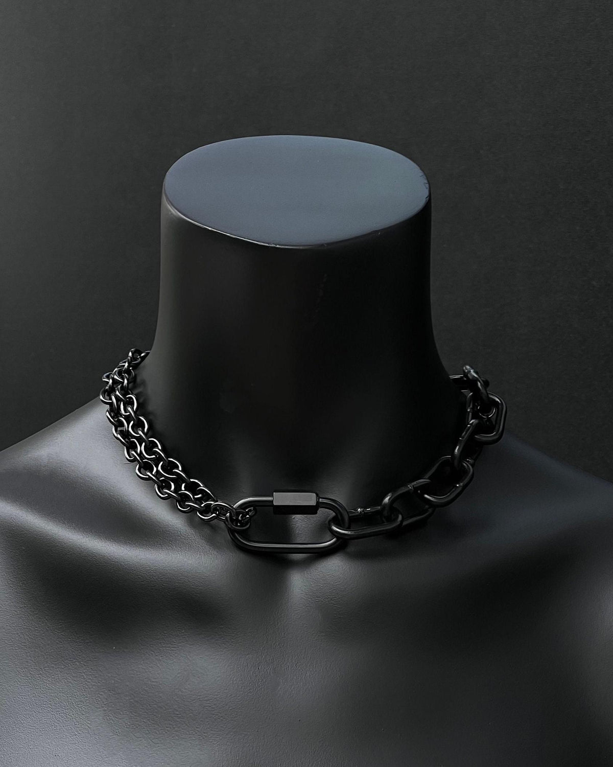 MARTINGALE Black Chain Choker | Steel Techno Necklace | Industrial Rave Jewelry