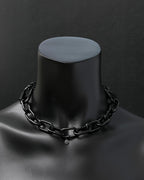 MARTINGALE Black Chain Choker | Steel Techno Necklace | Industrial Rave Jewelry