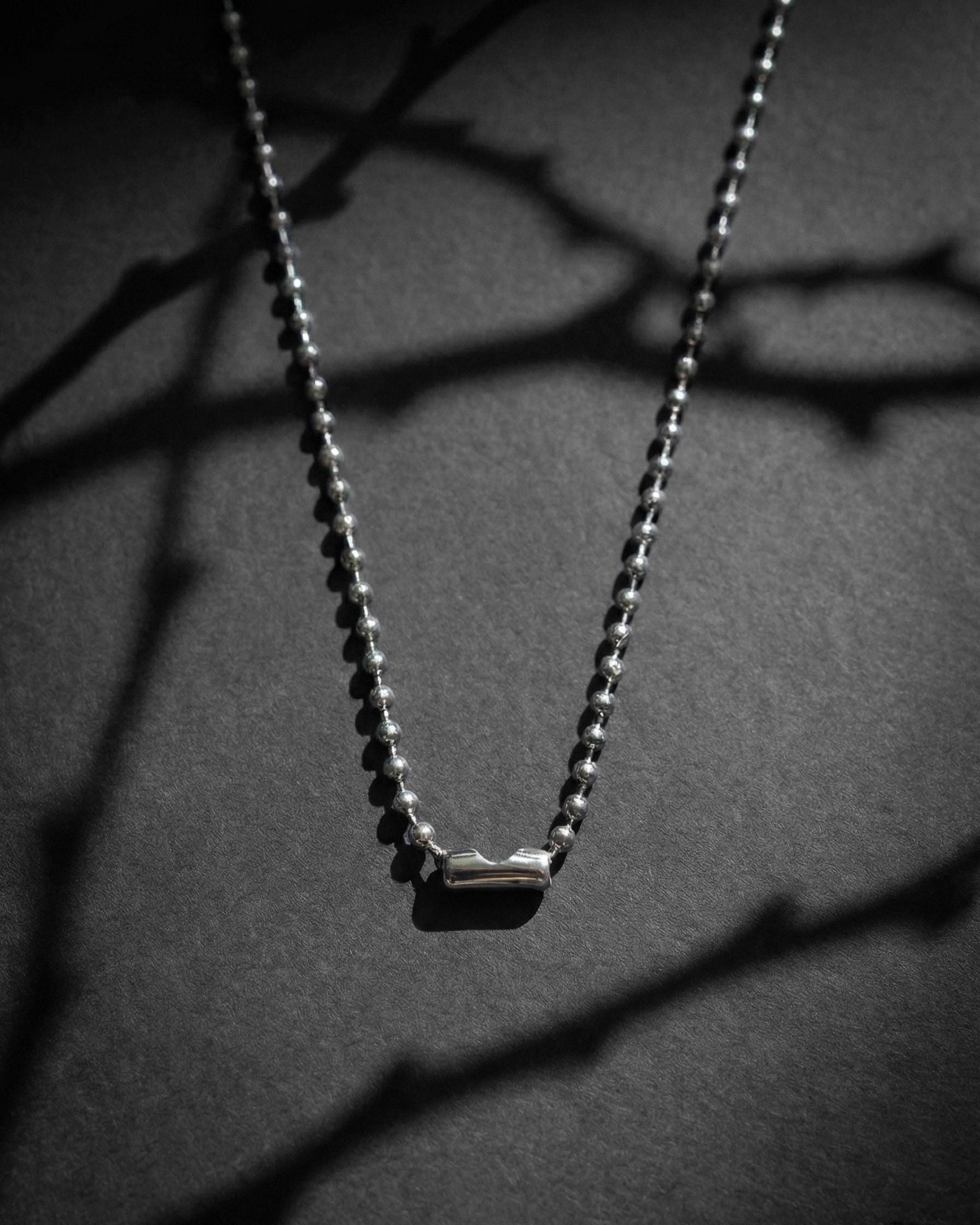 PEARLCORE I | Handmade Pearl and Stainless Steel Necklace | Industrial Rave Jewellery