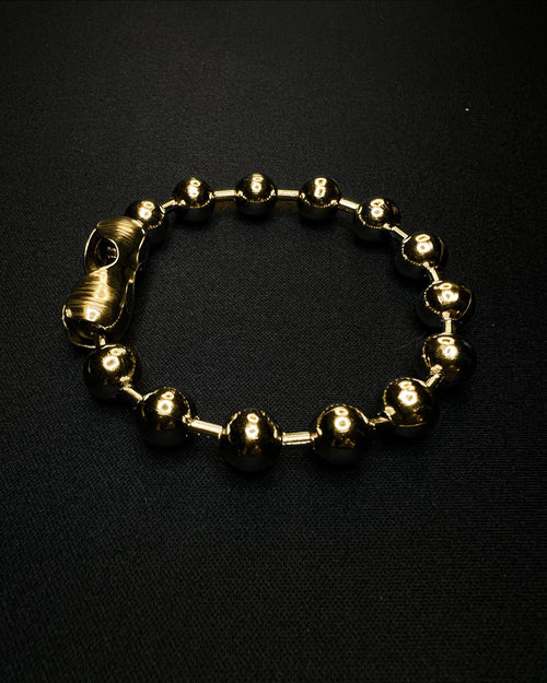 BIG BALLS | Gold Stainless Steel Bracelet | Industrial Rave Jewellery