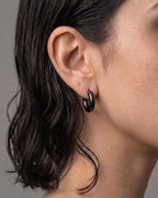 THICK HOOP BLACK | Stainless Steel Earring | Industrial Rave Jewellery