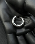 Stainless steel, thick, heavy, big, oversized, hoop earring