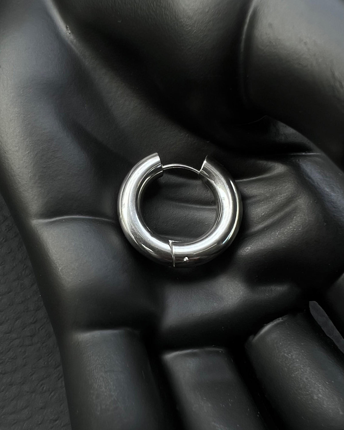 stainless steel thick heavy big oversized hoop earring