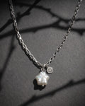 PEARLCORE "STAR" | Handmade Pearl & Stainless Steel Necklace | Industrial Rave Jewellery