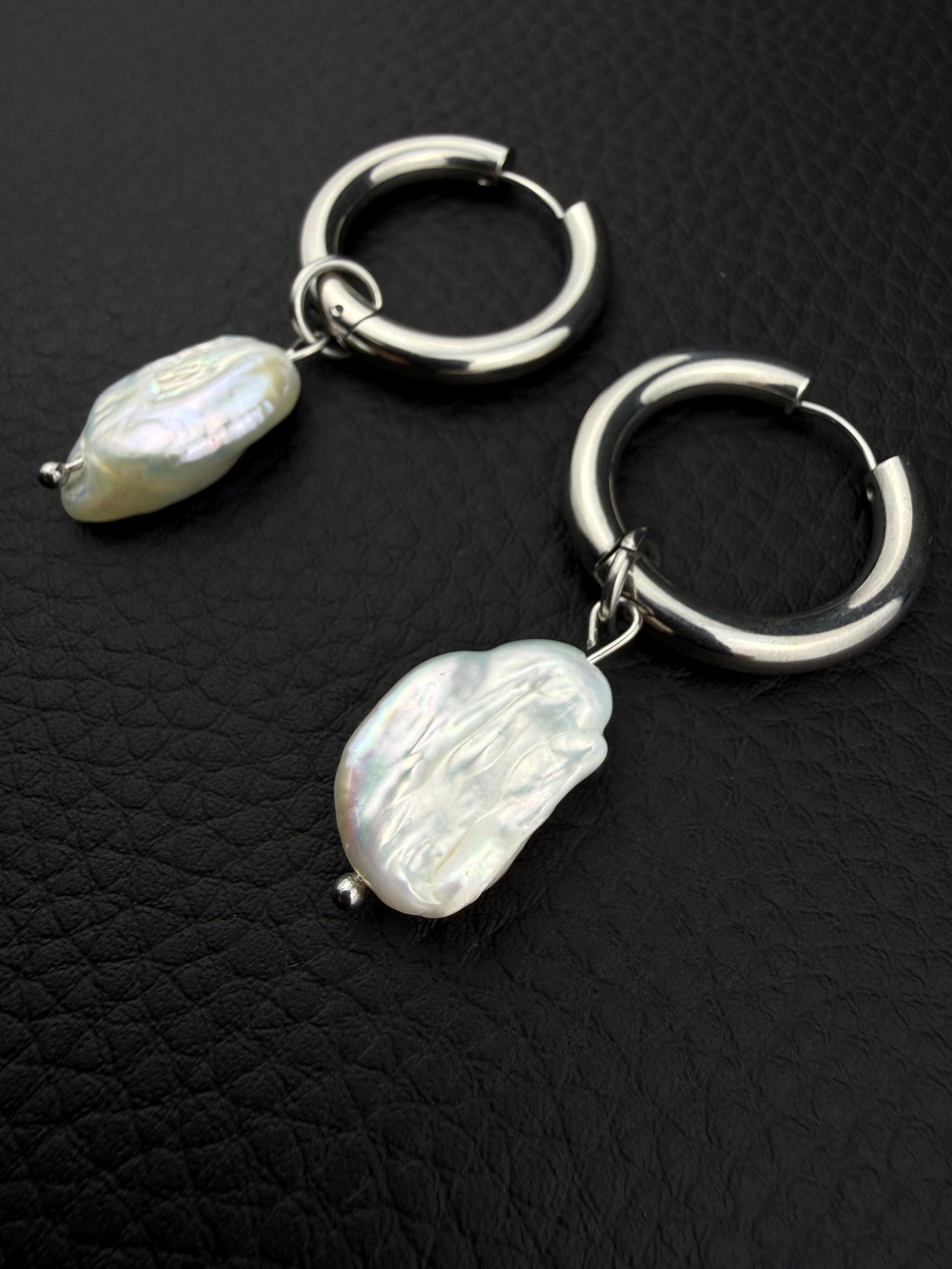 PEARLCORE | Handmade Stainless Steel Earring | Industrial Rave Jewellery
