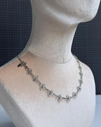 FLOWERS | Handmade Stainless Steel Necklace | Industrial Rave Jewellery