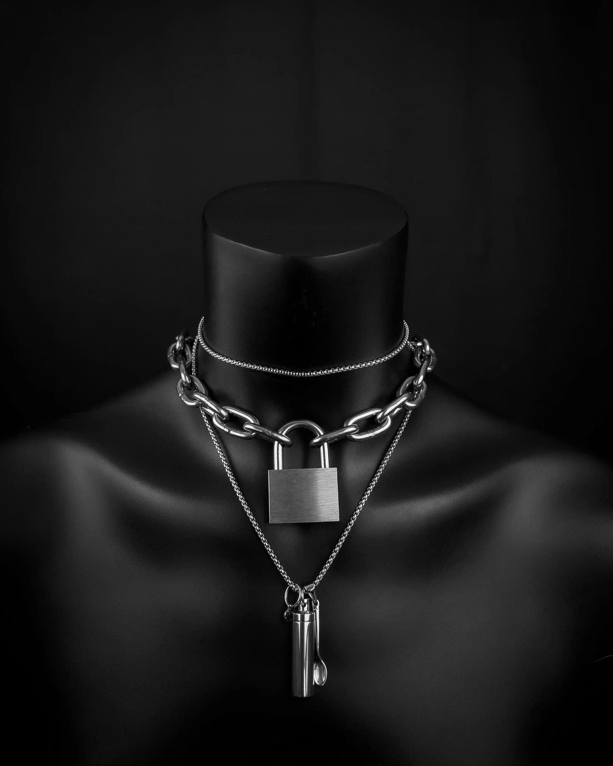 JEALOUSY | Handmade Stainless Steel Chain | Industrial Rave Necklace