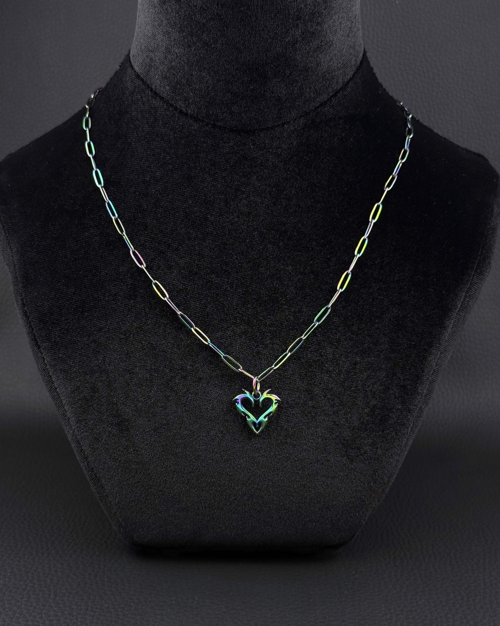 NEO TRIBAL (Pride Special) | Handmade Stainless Steel Necklace | Rave Jewelry | Rainbow finish