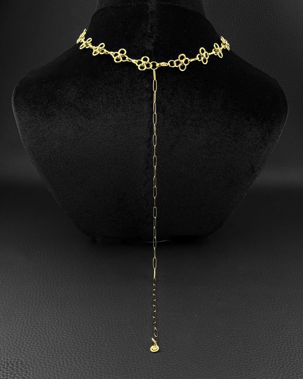 GOLD FLOWERS | Handmade Stainless Steel Heart Necklace | Rave Jewellery