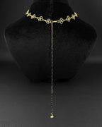 GOLD FLOWERS | Handmade Stainless Steel Heart Necklace | Rave Jewellery