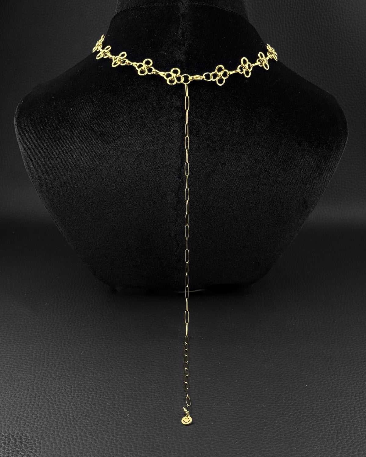 GOLD FLOWERS | Handmade Stainless Steel Heart Necklace | Rave Jewellery