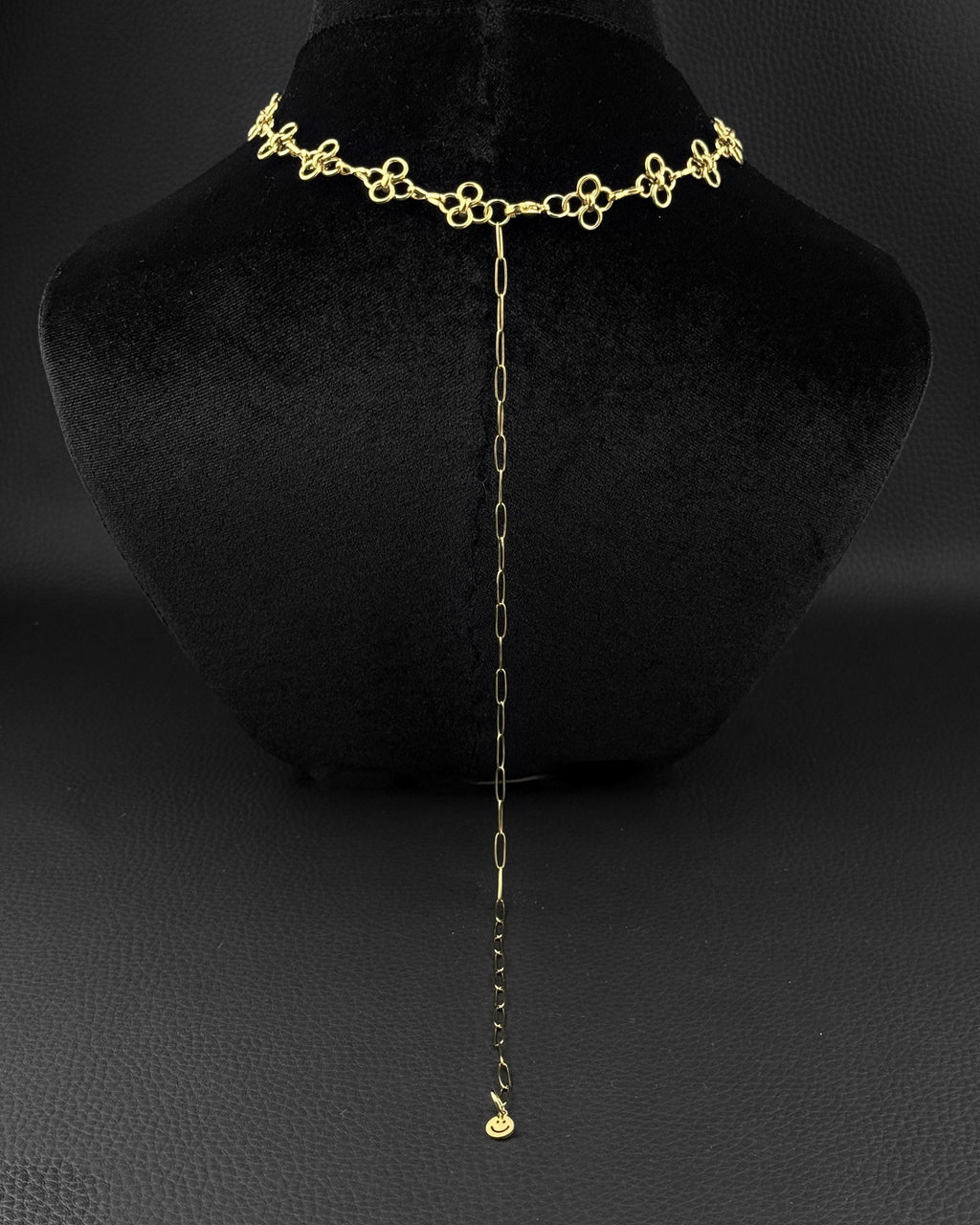 GOLD FLOWERS | Handmade Stainless Steel Heart Necklace | Rave Jewellery