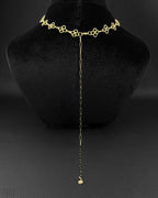 GOLD FLOWERS | Handmade Stainless Steel Heart Necklace | Rave Jewellery