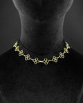 GOLD FLOWERS | Handmade Stainless Steel Heart Necklace | Rave Jewellery