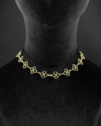 GOLD FLOWERS | Handmade Stainless Steel Heart Necklace | Rave Jewellery