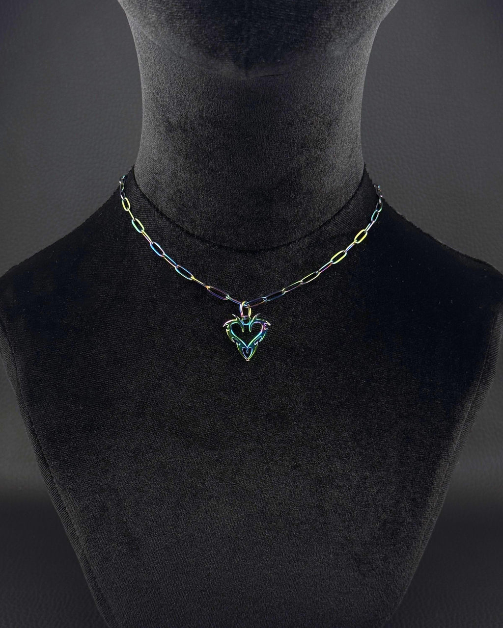 NEO TRIBAL (Pride Special) | Handmade Stainless Steel Necklace | Rave Jewelry | Rainbow finish
