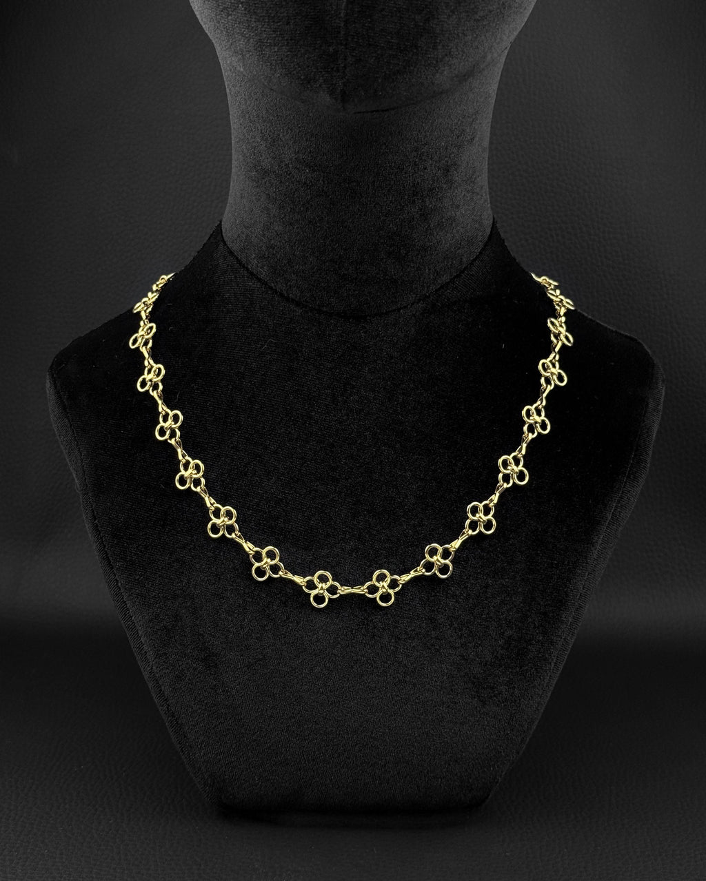GOLD FLOWERS | Handmade Stainless Steel Heart Necklace | Rave Jewellery