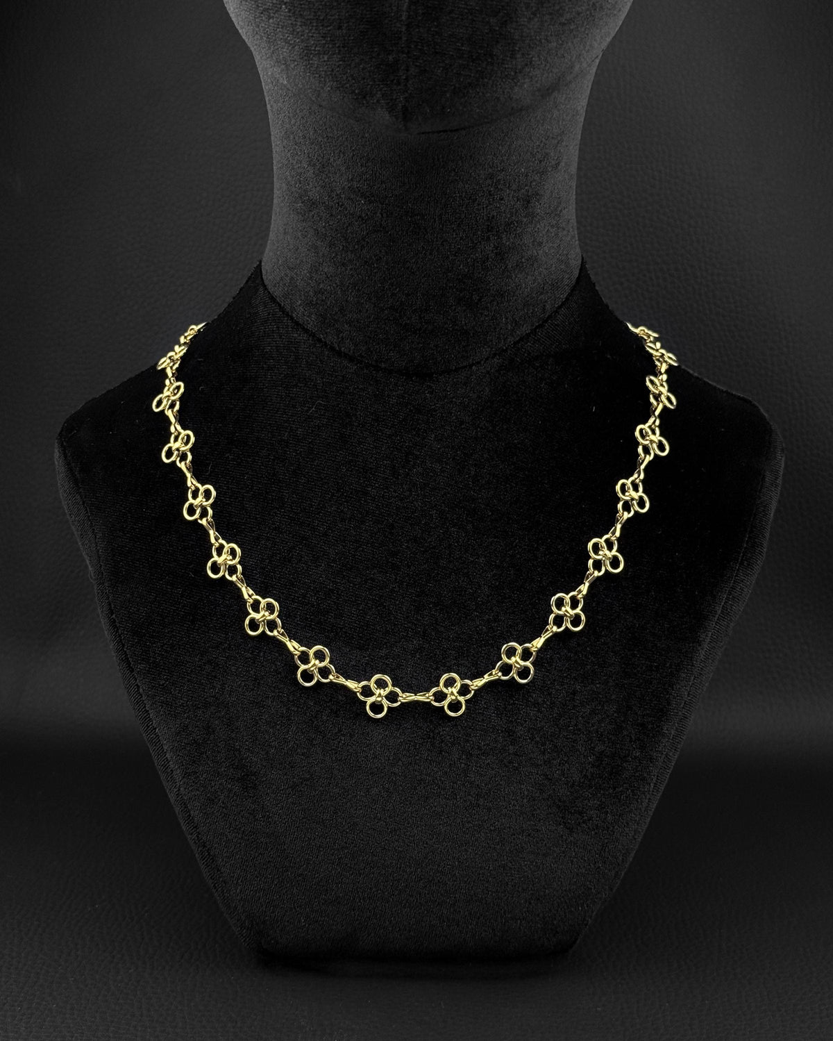 GOLD FLOWERS | Handmade Stainless Steel Heart Necklace | Rave Jewellery
