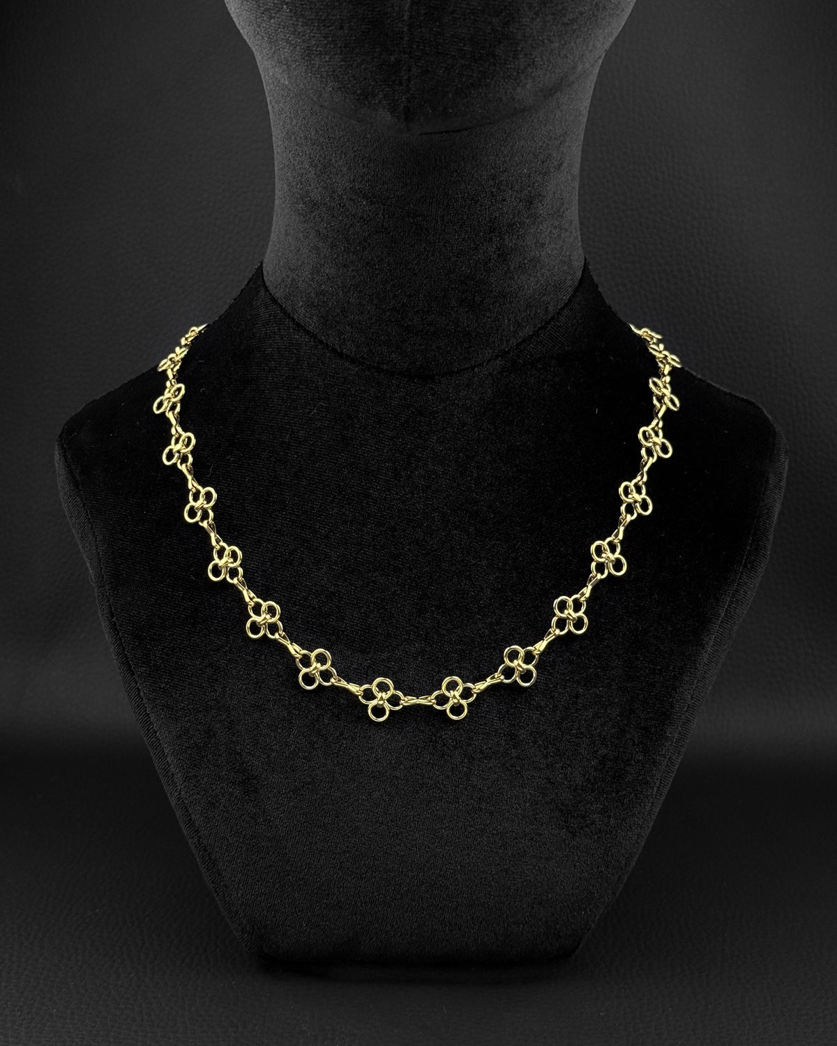 GOLD FLOWERS | Handmade Stainless Steel Heart Necklace | Rave Jewellery