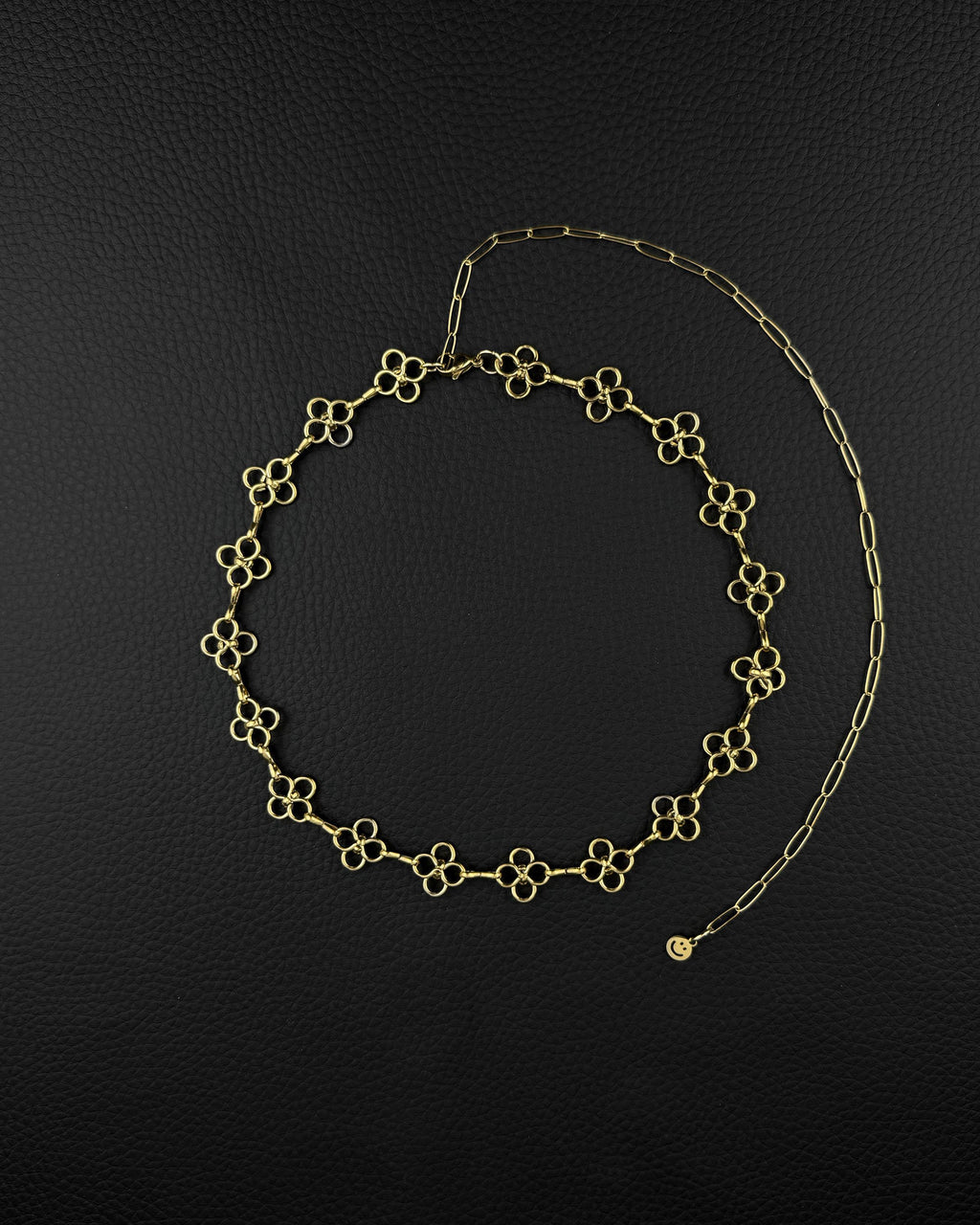 GOLD FLOWERS | Handmade Stainless Steel Heart Necklace | Rave Jewellery