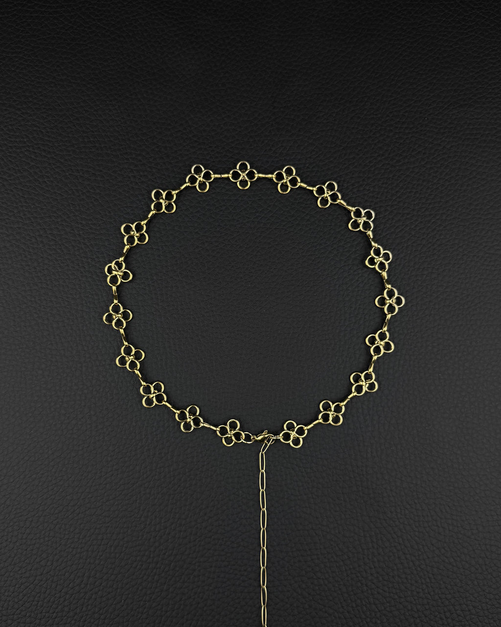 GOLD FLOWERS | Handmade Stainless Steel Heart Necklace | Rave Jewellery