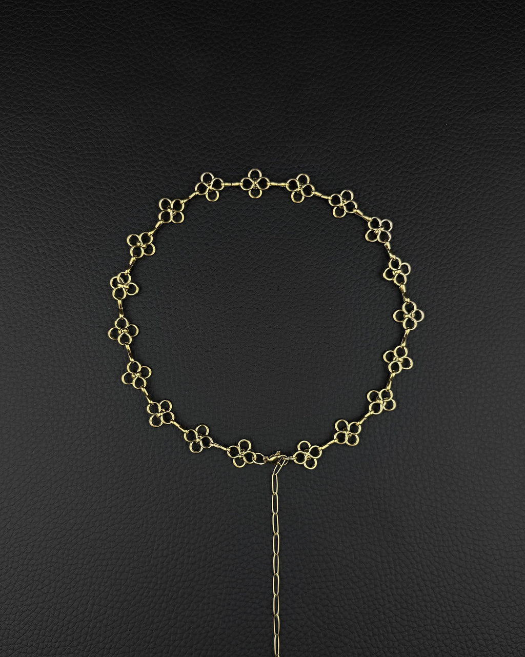 GOLD FLOWERS | Handmade Stainless Steel Heart Necklace | Rave Jewellery