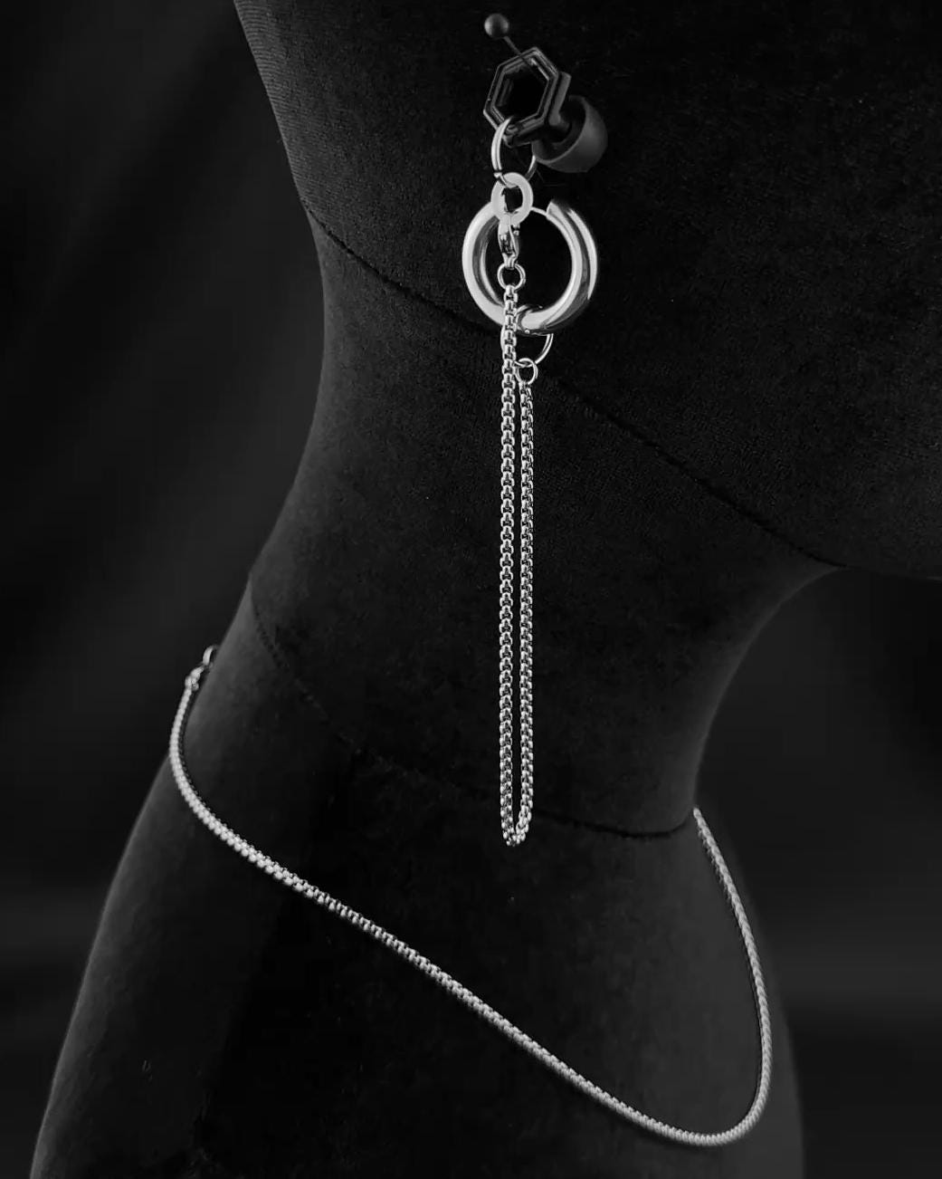 BEAT KEEPER | Handmade Stainless Steel Party Plugs Chain | Rave Jewellery
