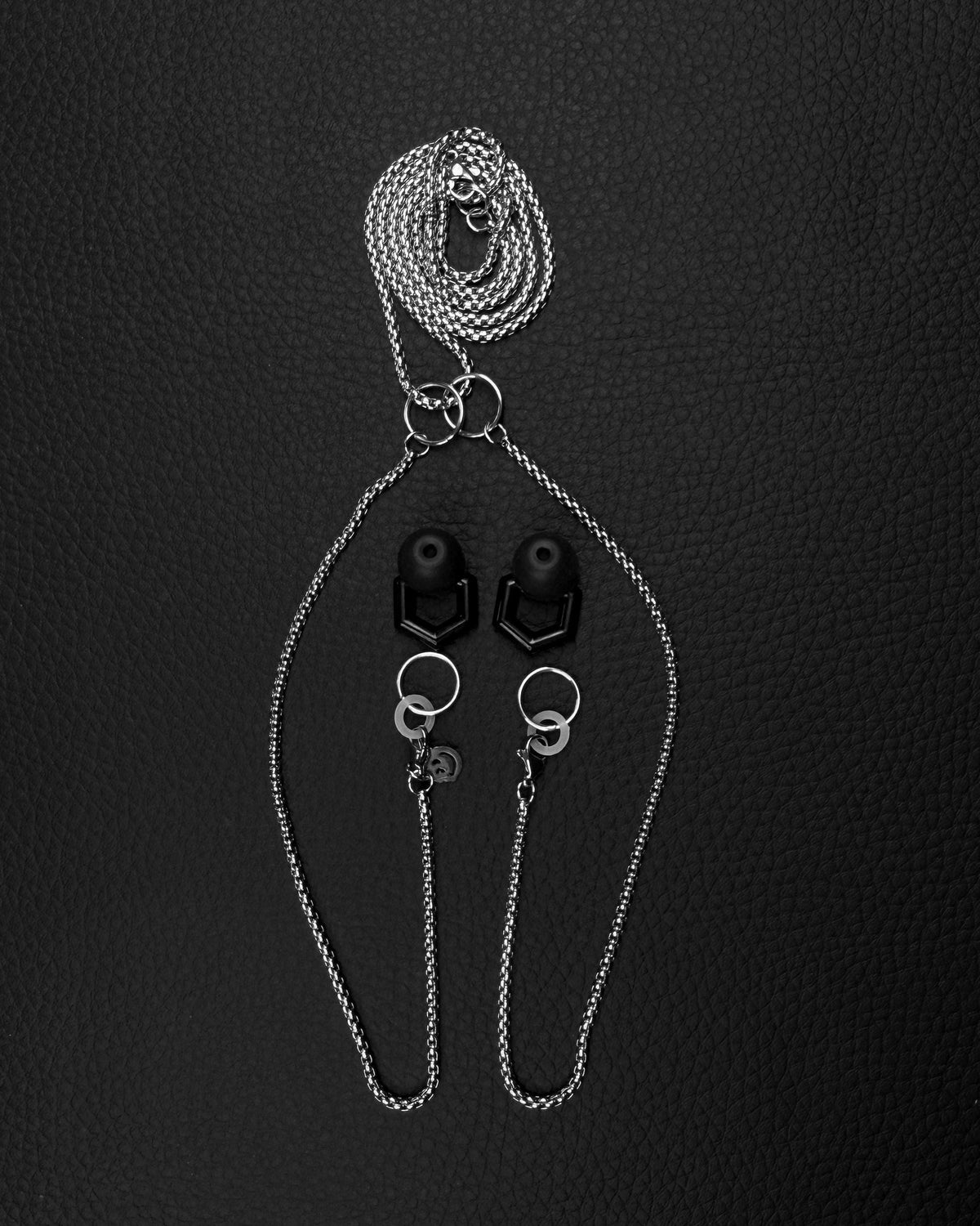 BEAT KEEPER | Handmade Stainless Steel Party Plugs Chain | Rave Jewellery